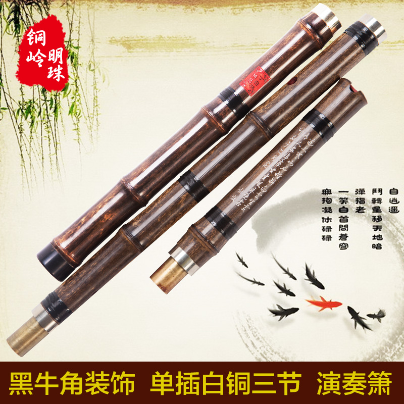 Tongling Pearl Ding Zilin Refined Zhenming Ethnic Musical Instrument Dong Zhen Professional G Tone 8 Hole Zizhu Gong Long Flute Playing Xiao