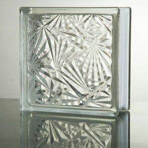 Ice pattern hollow glass brick 190*190*80 background partition wall transparent opaque bathroom partition wall