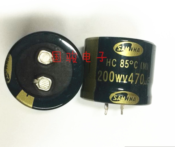 Original Korea SAMWHA Sanhe 200V 470UF electrolytic capacitor 30*25 2 feet long life