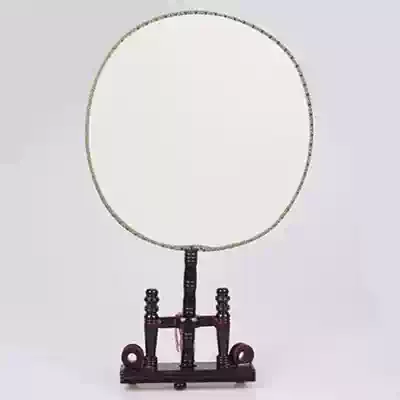 Large round silk blank group fan Palace fan Palace fan Art painting fan wholesale