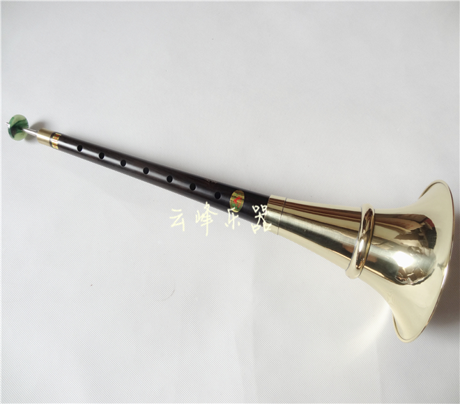 Tianjin Chaofeng Yanjing Northeast Straight Rod Ebony Nine-inch Suona C-tune Musical Instrument with Average Hole to Send Whistle