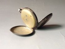 Old pocket watch silver case from the late Qing Dynasty and the Republic of China old clock with wide open door old silverware old patina for fidelity