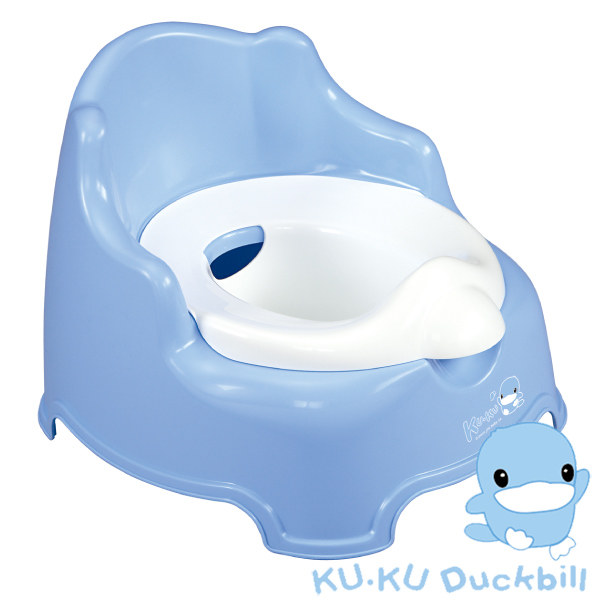 台湾官网直邮进口KU.KU酷咕鸭三合一乐学便器(18个月以上)-蓝