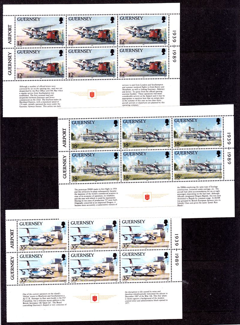 Gernji Aircraft Stamps ~ 3 Whole Small Edition New Ticket Small ticket format