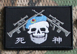 Death warrior velcro armband exquisite embroidery Wu Jing wolf with tactical stickers