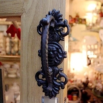 American Nordic country retro Mediterranean pastoral heavy cast iron carved door handle wall hanging