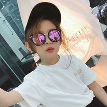 Childrens glasses boys sun glasses girls fashion personality sunglasses reflective sunglasses tide tide