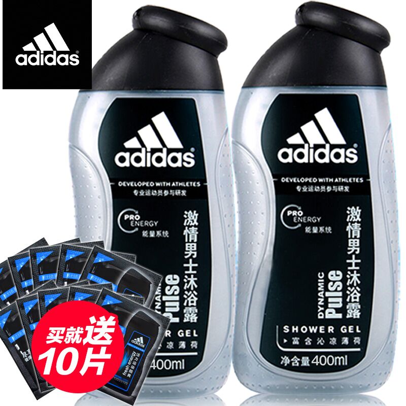 Adidas/阿迪达斯男士激情沐浴露400ml*2