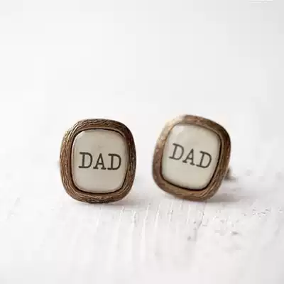 Ukrainian Beautyspot original hand-made Father Father's Day gift-DAD retro style cufflinks spot