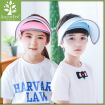 Childrens Sunscreen Hat Fashion Girls Visor Hat Boys Summer Sun Hat Summer block UV protection No top hat