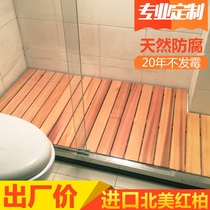  Bathroom bath anti-slip mat splicing shower room waterproof wood floor toilet Waterproof Floor Mat footboard