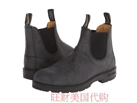 Australian Blunstone 587 black classic casual round head soft cow leather overalls boot male and female short boots