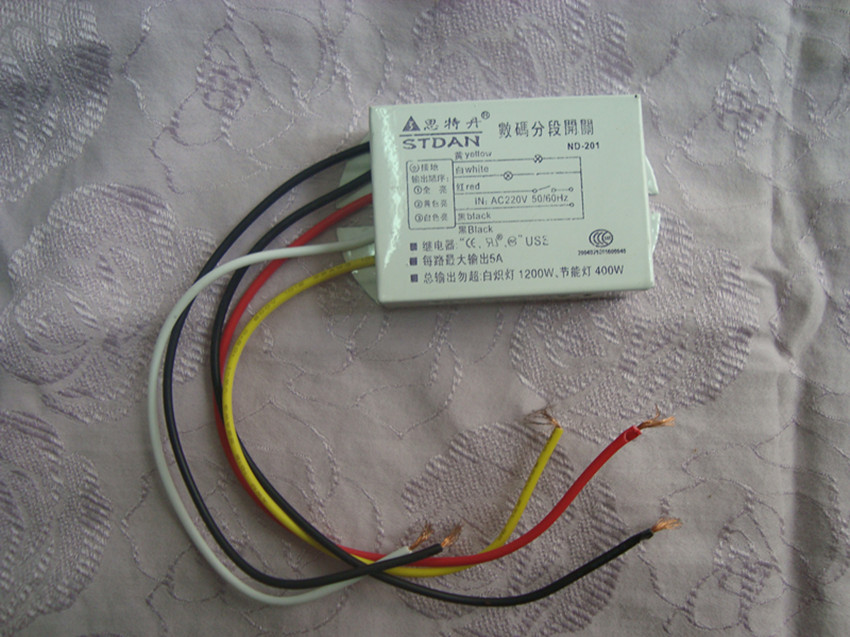 Thattan digital segmental switch ND-201 two-way three-section grouping-room lamp splitter slicer