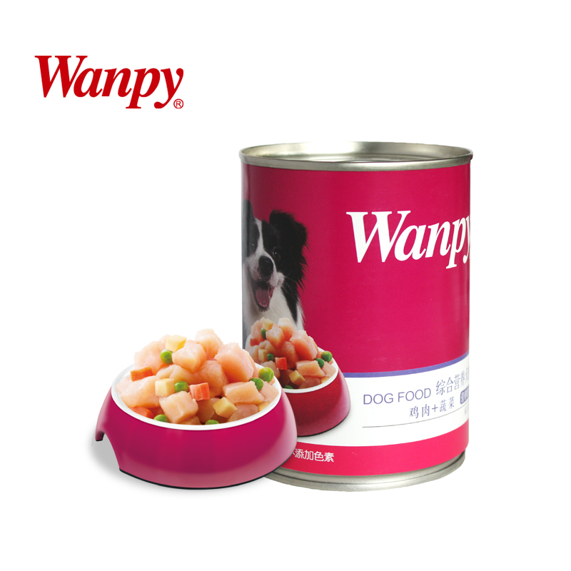 顽皮狗罐头 鸡肉蔬菜犬用罐头 泰迪 金毛 萨摩贵宾罐头妙鲜包375g