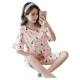 Bà bầu đồ ngủ mùa hè mỏng phần đồ ngủ cotton điều dưỡng mùa hè ngắn tay điều dưỡng nhà dịch vụ mùa hè mang thai nữ phù hợp - Giải trí mặc / Mum mặc quần lót bầu Giải trí mặc / Mum mặc