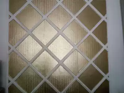 European-style gypsum line suspended ceiling line Villa dining room Living room Diamond cross-shaped decoration Indoor wall top flower