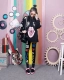 Quần legging nữ nữ màu đen phần mỏng mặc cá tính Kiểu quần dài kiểu quần bó sát ống quần skinny in chân quần jogger nữ Khởi động cắt