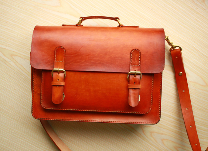 Pastoral leather leather leather leather skin strand strand bag of strand bag of paleo cambridge