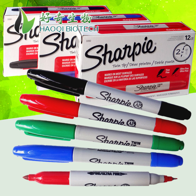 实验耗材 美国sharpie 记号笔 实验室双头记号笔 无尘净化笔