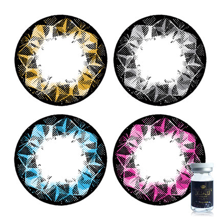 美乐菲星钻美瞳大小直径混血年抛隐形近视眼镜钻石棕灰色美瞳klf