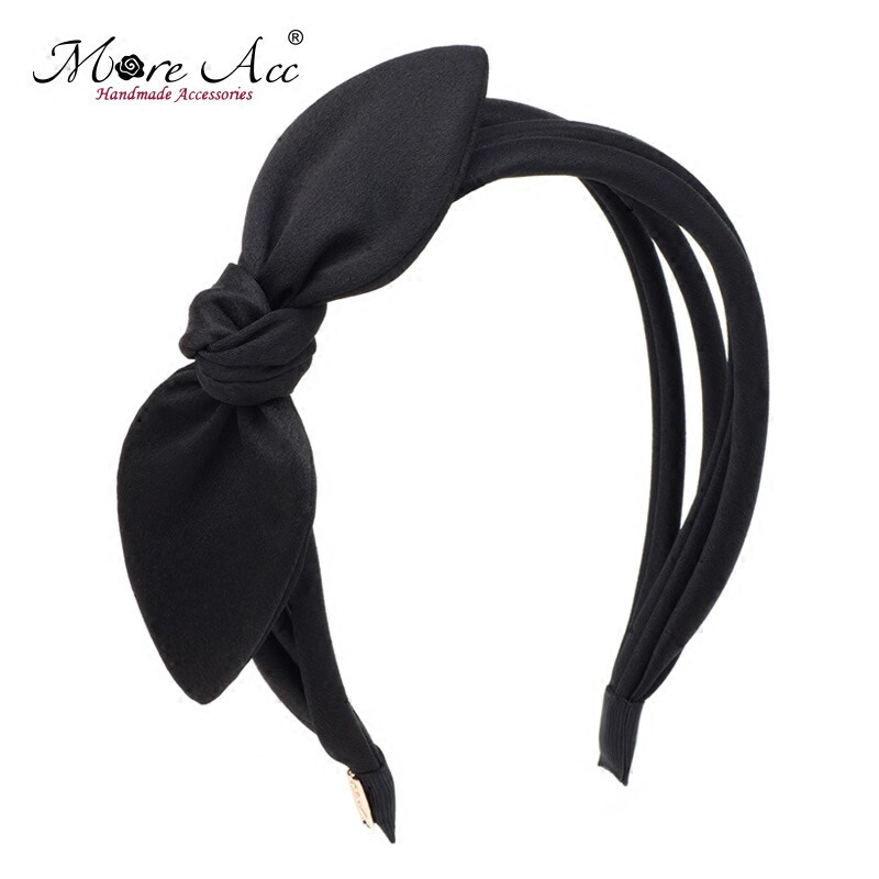 Hair Hoop Woman Hair Bale South Korea Brief Bow Tie Head Decorated Rabbit Ears Wide Hair Band Hair Adorned Japan-Japan Fabric Hair Stirrup Hairpin Hairpin