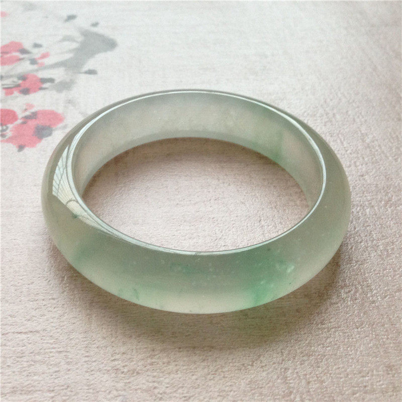 Ice-species Natural Burmese Emerald Bracelet Old pit fluorescent sun-green flower jade bracelet with certificate jade bracelet