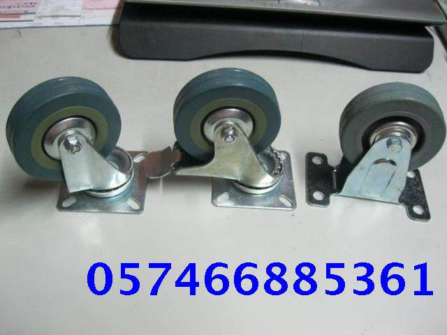 3 inch 75mm X21mm ash rubber silence caster medical cart fixed activity of the universal brake car pulley