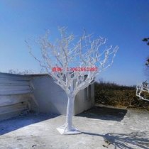 Custom-made simulation dead tree fake tree dry trunk building tree trunk branch decoration tree full coffee shop dead tree White branch