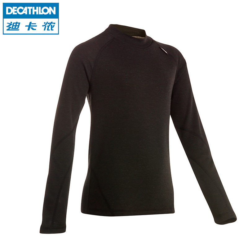 迪卡侬 秋 冬季儿童保暖秋衣 内衣上衣运动弹性排湿 防寒 WED'ZE