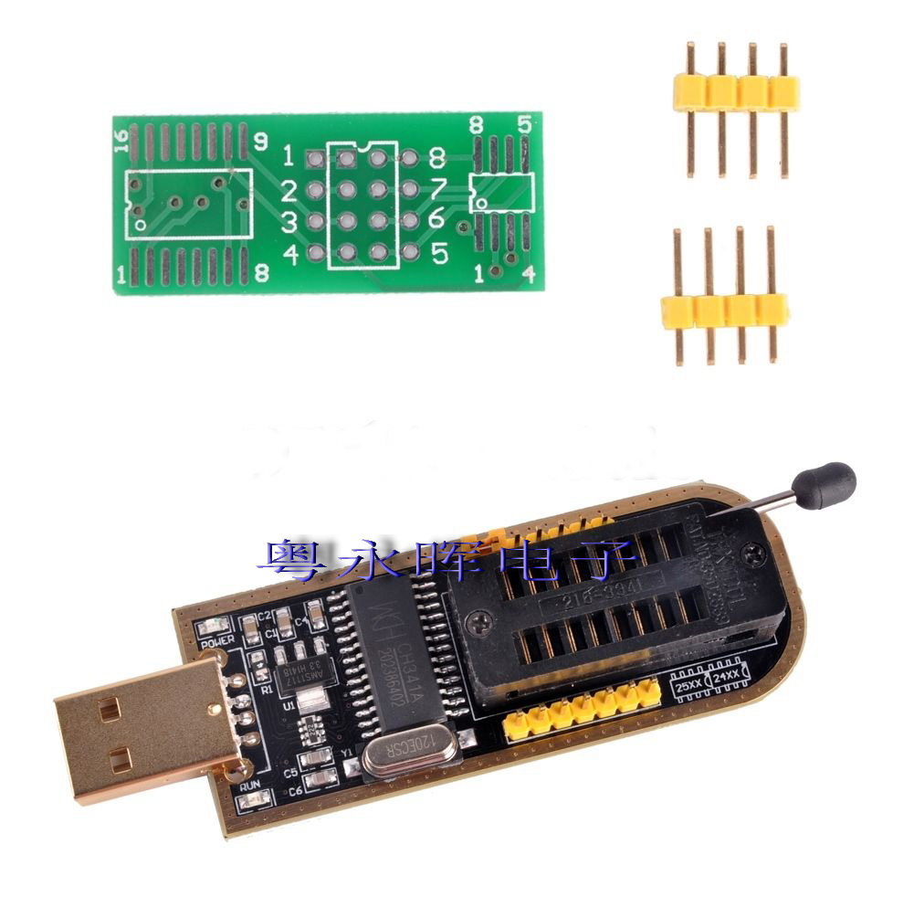 Nouveau Riche gold CH341A programmer USB motherboard routing LCD BIOS FLASH 24 25 burning