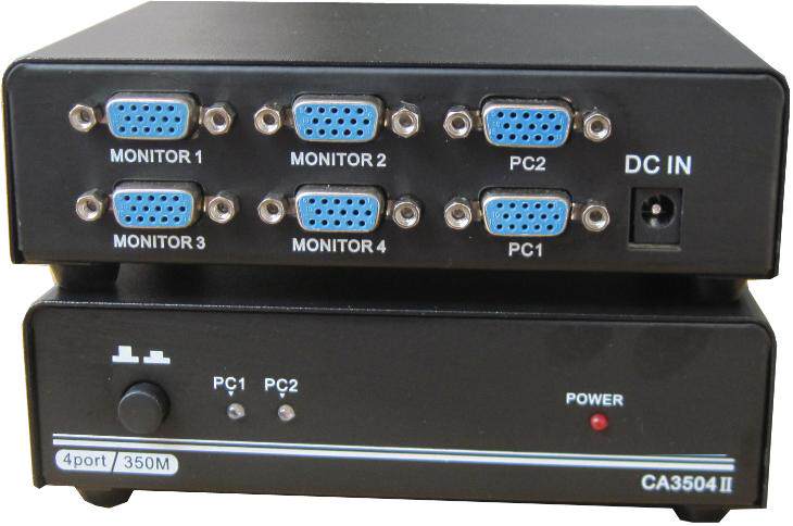 Tong Li CA3504(2) two in four out VGA distributor 2*4 2 in 4 out VGA switch distributor