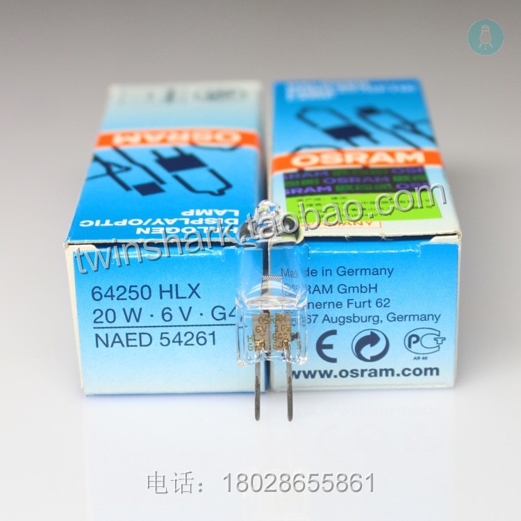 OSRAM HLX 64250 ESB 6V 20W NAED 54261 Microscope Bulb