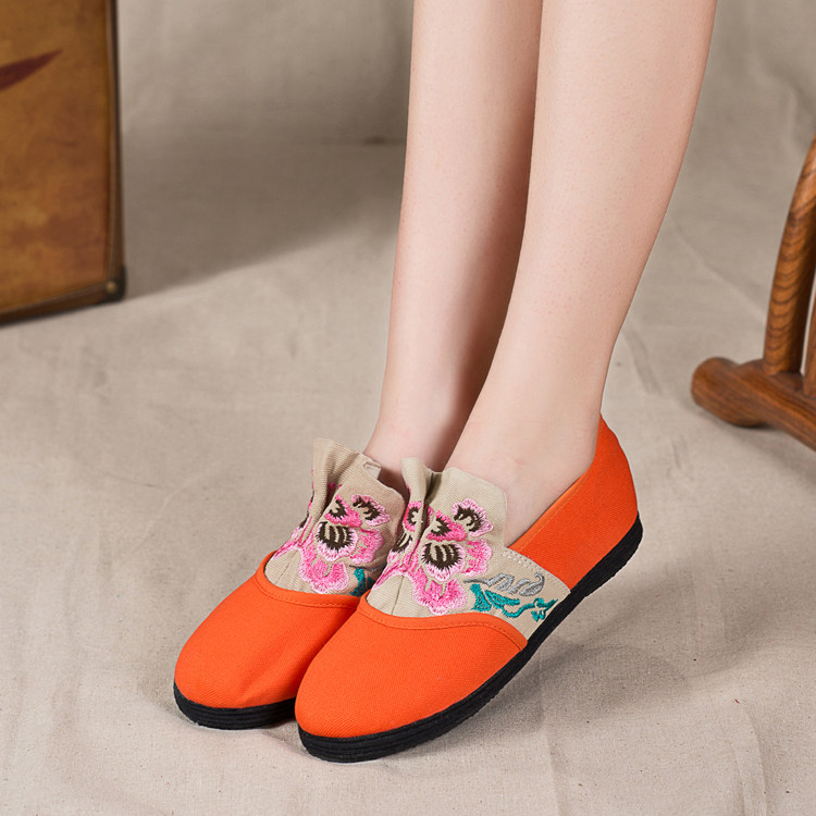 2015 Spring Old Beijing Cloth Shoes Melaleuca Women's Shoes Embroidered Shoes Casual Shoes Ethnic Style Single Shoes Dance Shoes