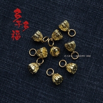Multi-son Dorfer Key Clasp Lotus Pendant Brass Key Button Retro Key Ring Metal Key Button Lotus Seed Bronze Decoration
