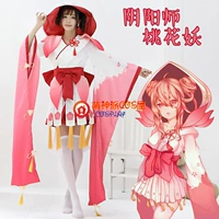 Yin Yang chia hoa đào cosplay và trang phục gió đào quỷ ban đầu làm sáng tỏ COS kimono theo phong cách SR God Netease - Cosplay cosplay game