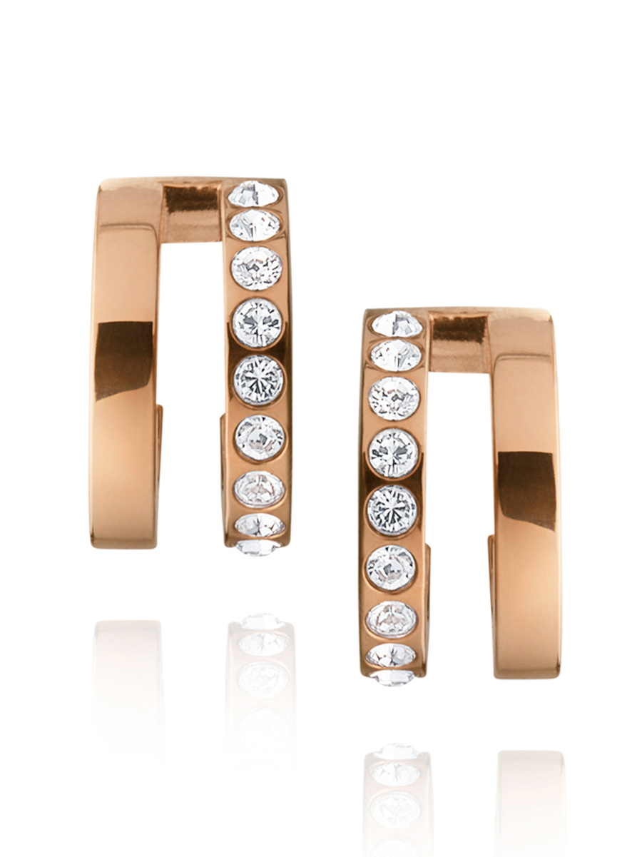 DYRBERG/KERN 玫瑰金星光系列耳环