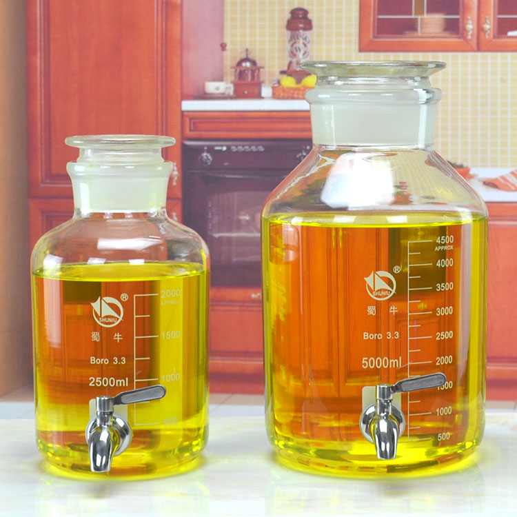 High borosilicate glass oil pot large oil storage bottle household oil tank kitchen peanut oil tea rape oil edible oil barrel