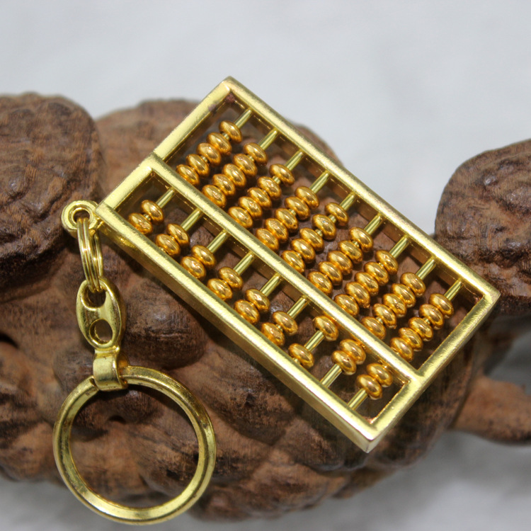 6 * 2 8cm small number of alloy abacus key buckle solution for missing property and anti-small man metal mascot craftsmanship gift hem decorated pendant