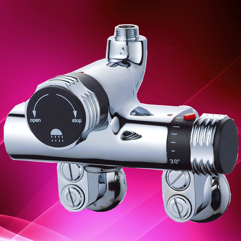 Hong Kong-Style All-Copper Thermostatic Faucet for Bathroom Shower, Thermostatic Shower Faucet, Thermostatic Mixing Valve, Thermostatic Faucet