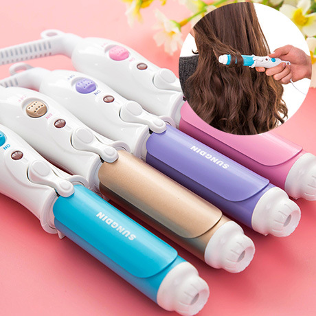 Korean version of dormitory mini curling iron small low power hot roll electric curling rod air bangs wave does not hurt hair