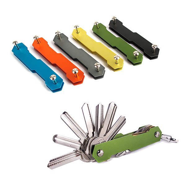 Flash EDC outdoor equipment multifunctional double open aluminum alloy key clip keysmart key storage DIY