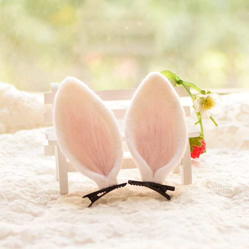 Qian Ying wool felt Wool felt material bag Rabbit ear hat Beret Painter hat Hairpin hairband ears