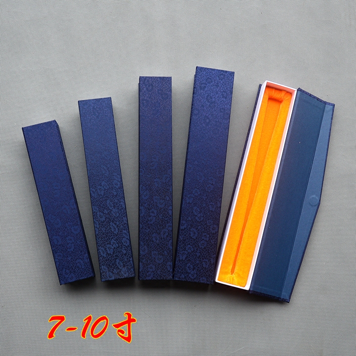 Wenfang Four Treasure Rice Paper Fan Rice Paper Folding Fan Brocade box 7 8 9 5 inches 10 inches One-size folding fan brocade box