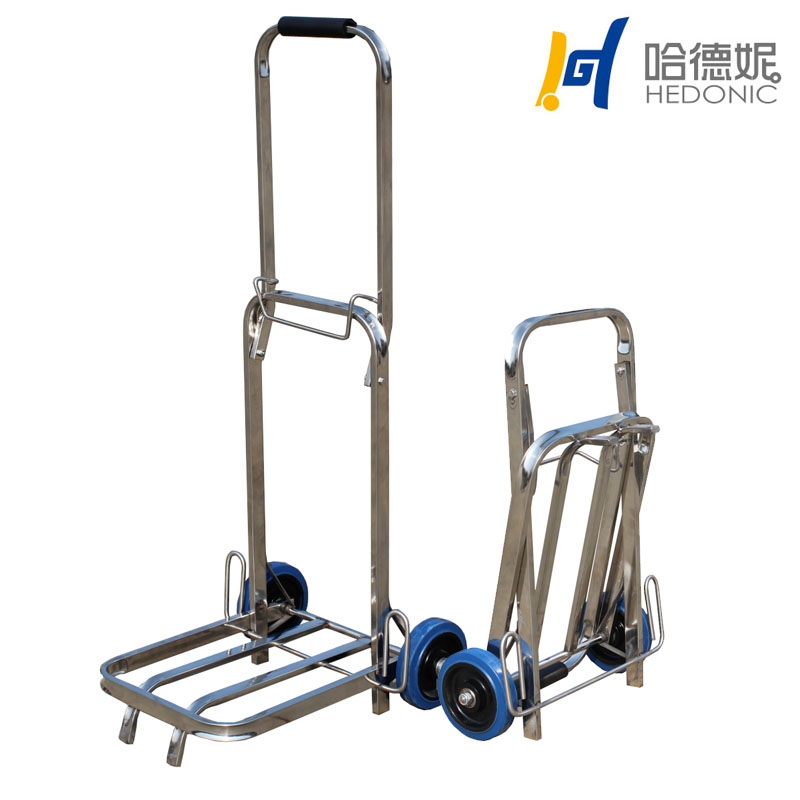 Folding stainless steel luggage caravan portable hand pull cart cart pull wagon Rover cart trolley small cart for grocery cart