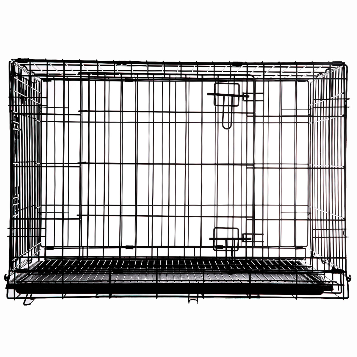 波奇网狗笼子Pawise喷塑狗笼78x48x55cm加底网大空间中小型犬笼子