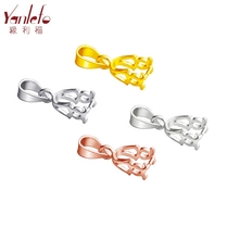 Yuanlifu 925 Silver Pendant Buckle Men and Women Accessories Button Jade Pendant Pendant Melon Seed Buckle Emerald Jade Crystal Clip Buckle