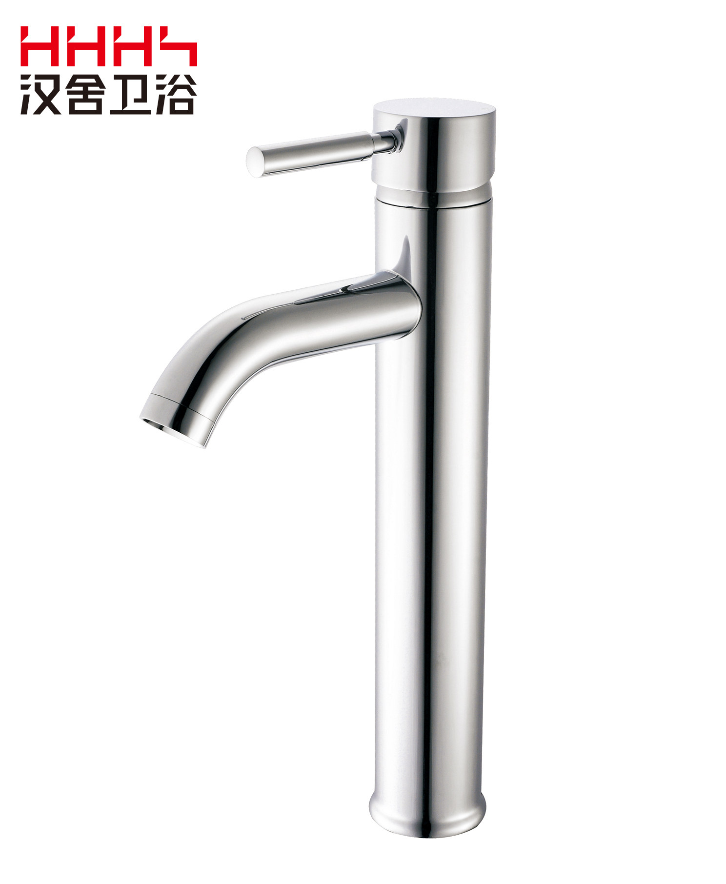 Hanshe Sanitary Ware All copper plus high basin faucet Single hole table basin Art basin Hot and cold faucet HL11129