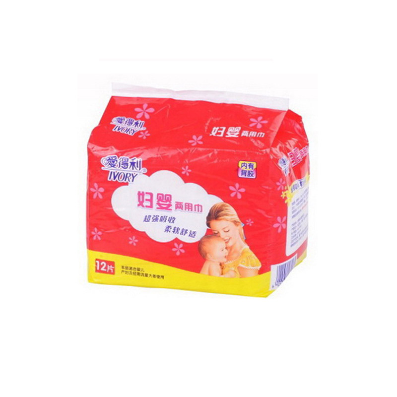 【天猫超市】 爱得利 妇婴两用巾 纸尿裤  妇婴两用  12片/包