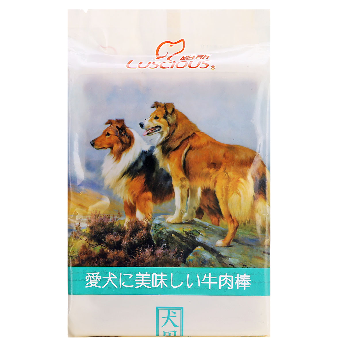 波奇网宠物狗零食泰迪金毛零食路斯牛肉棒400g/包