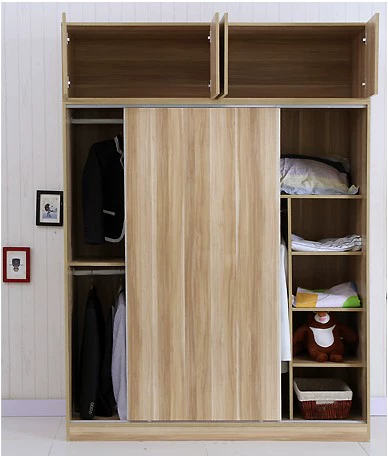 Cung cấp đặc biệt tổng thể tủ quần áo nội thất gỗ rắn tùy chỉnh cửa trượt tủ quần áo lớn đơn giản kết hợp phòng ngủ tủ chăn bông cửa trượt - Buồng